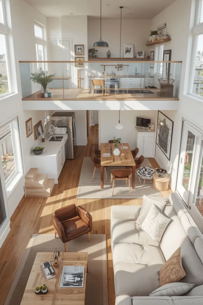 Open Concept Tiny Loft Floor Plans 1