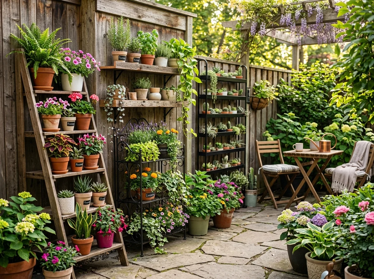 Outdoor Plant Shelf Ideas