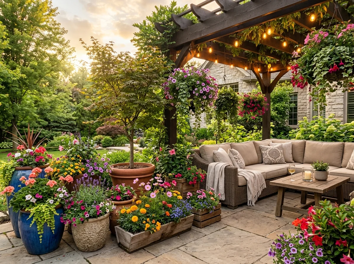 Patio decorated with flowers gre… 202606161607