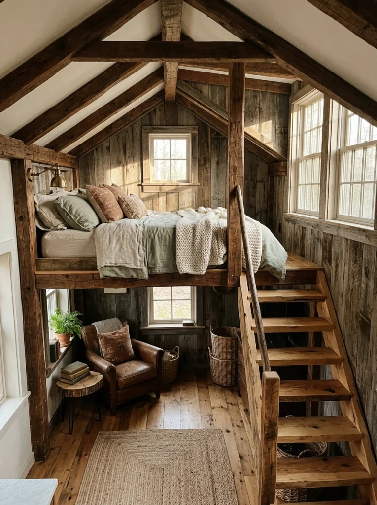 Rustic Tiny Cottage Loft Designs 2