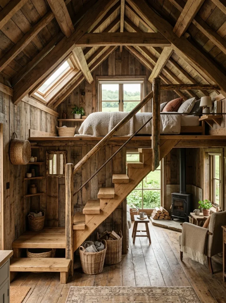 Rustic Tiny Cottage Loft Designs