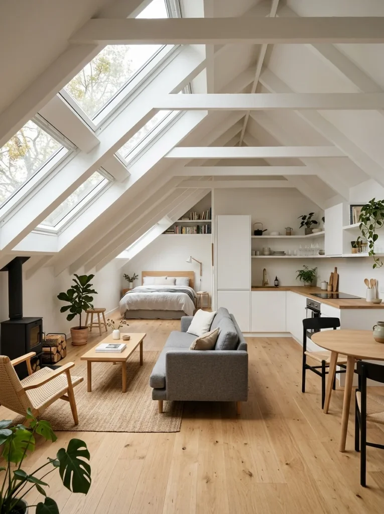 Smart Open Concept Attic Studio