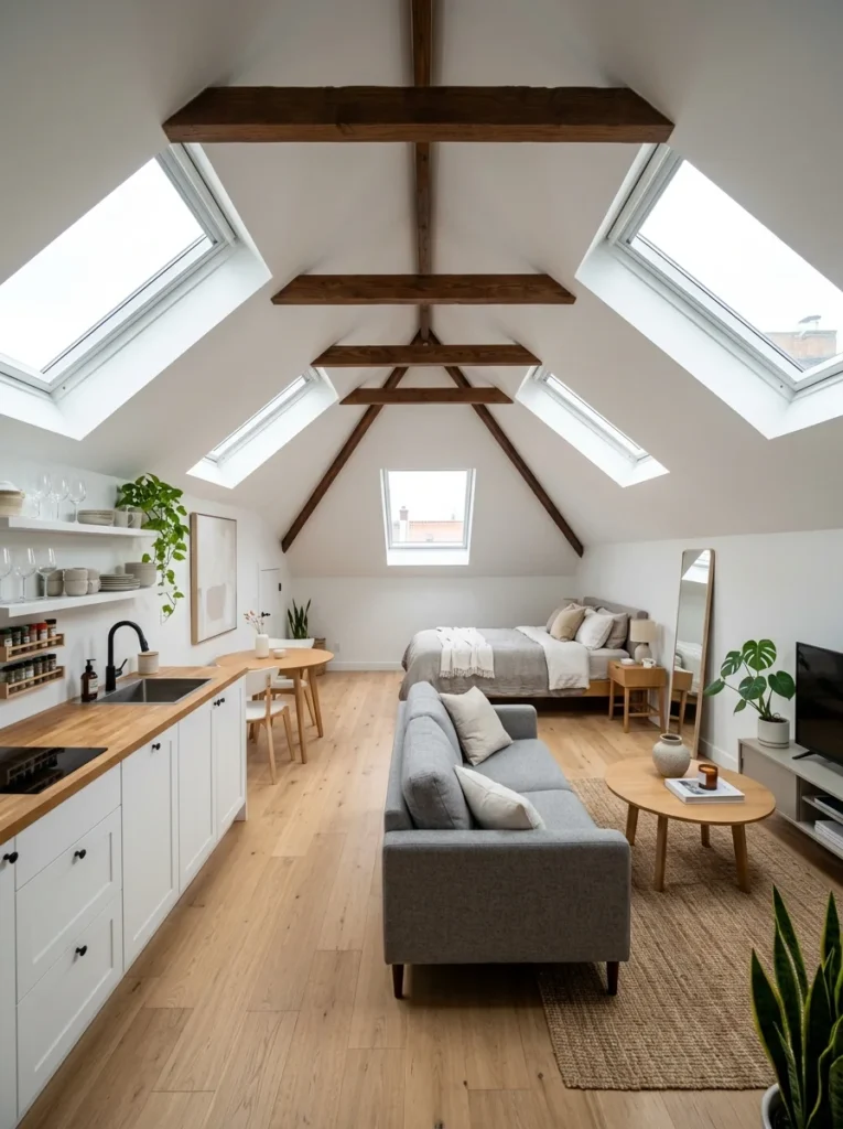 Smart Open Concept Attic Studio1