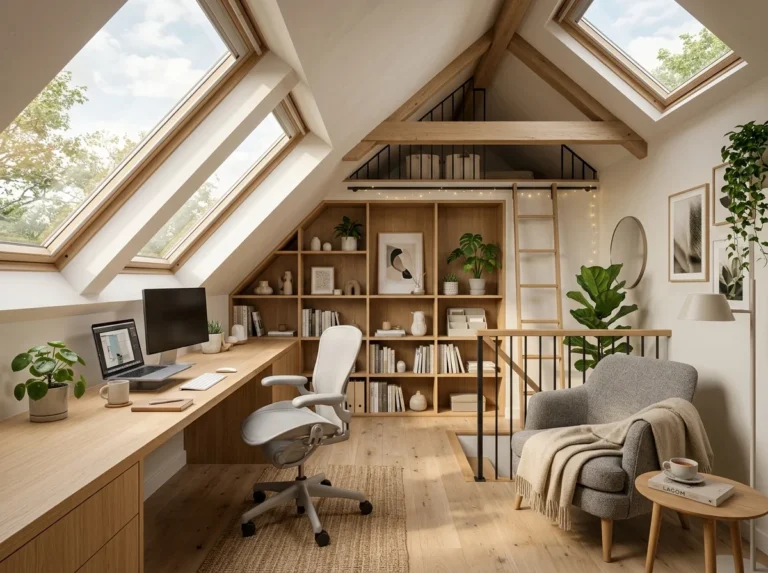 Tiny Loft Office Ideas Upstairs for Small Home Workspaces