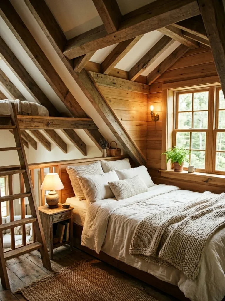 Warm and Relaxing Loft Bedroom