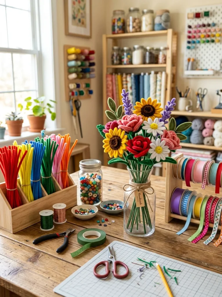 DIY Pipe Cleaner Flower Craft