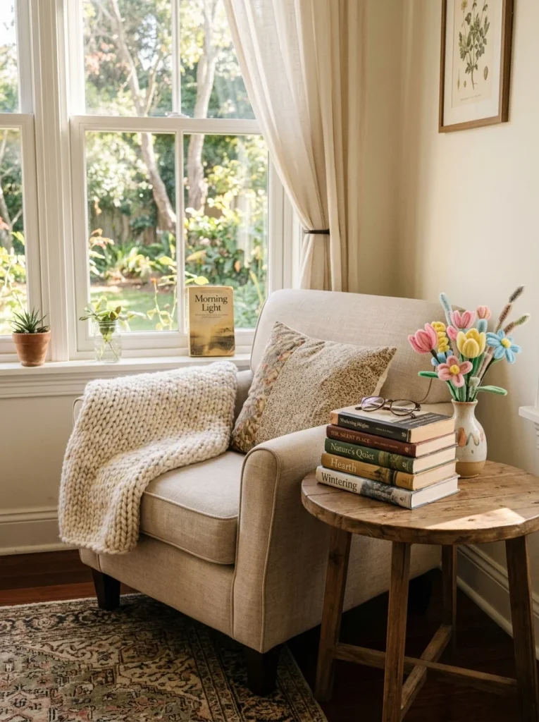 Gentle Color in a Reading Nook 1