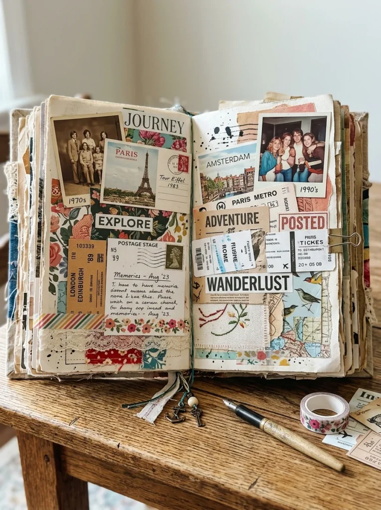 Scrapbook Style Collage Spread