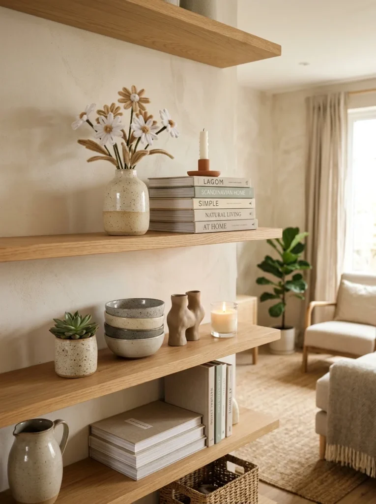 Sculptural Simplicity on Open Shelving