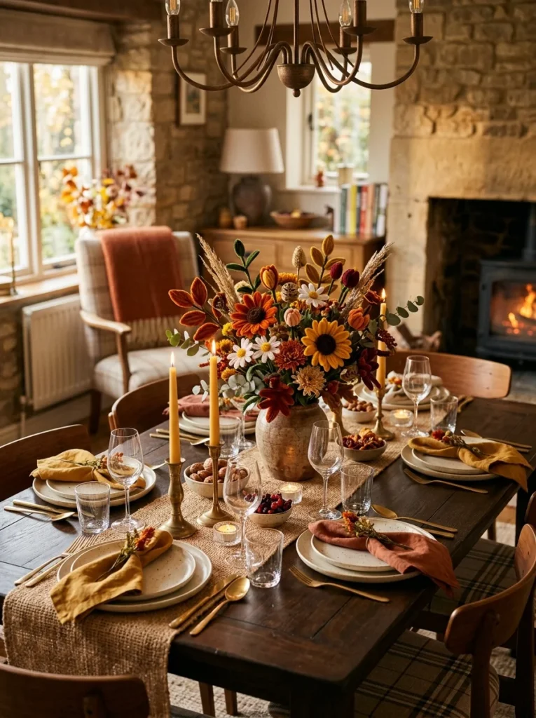 Seasonal Accents on a Dining Table